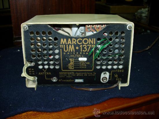 Radios de válvulas: Radio marconi funcionando - Foto 5 - 27148077